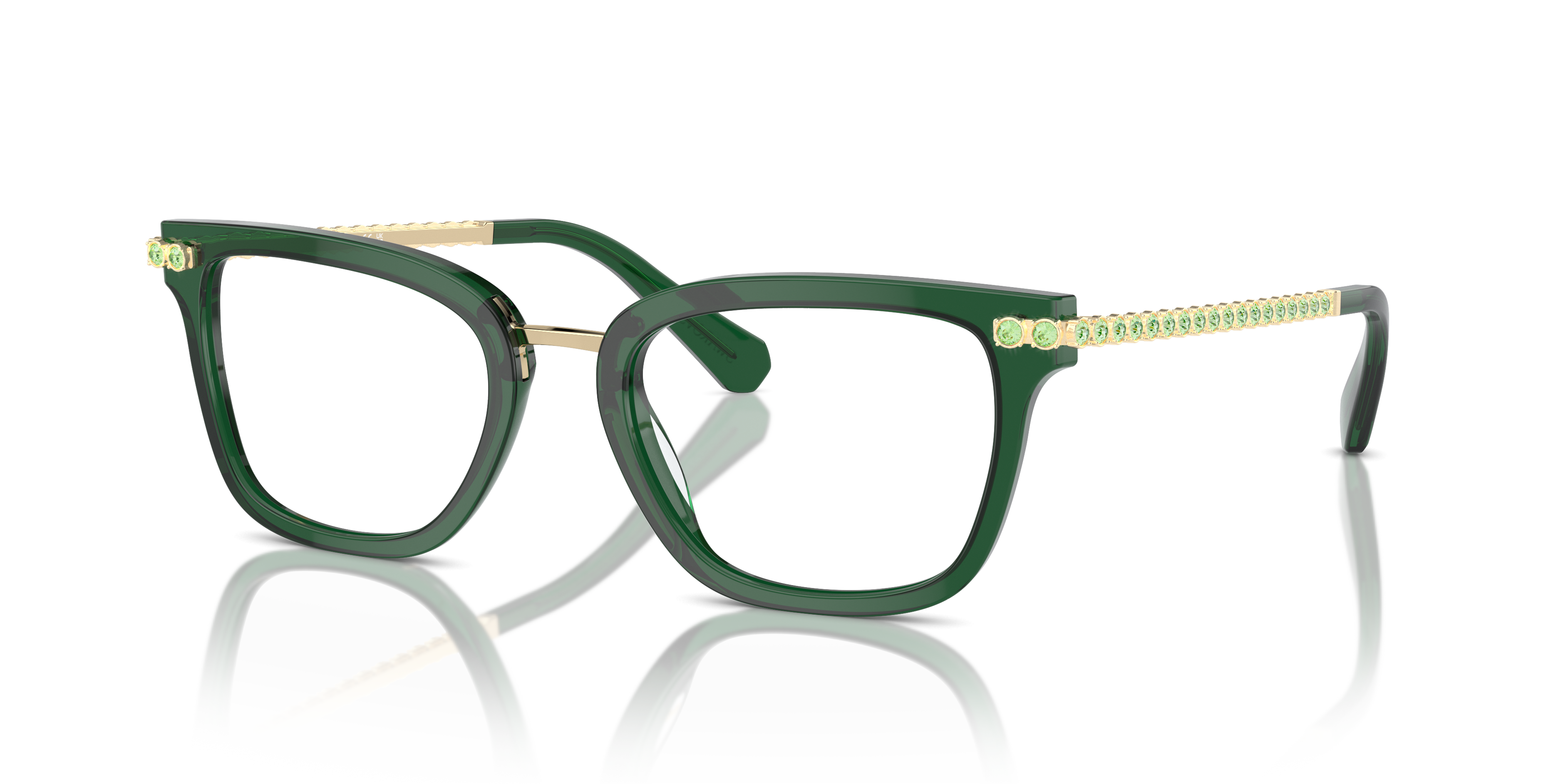 Swarovski Eyeglasses SK2018 DARK GREEN TRASPARENT