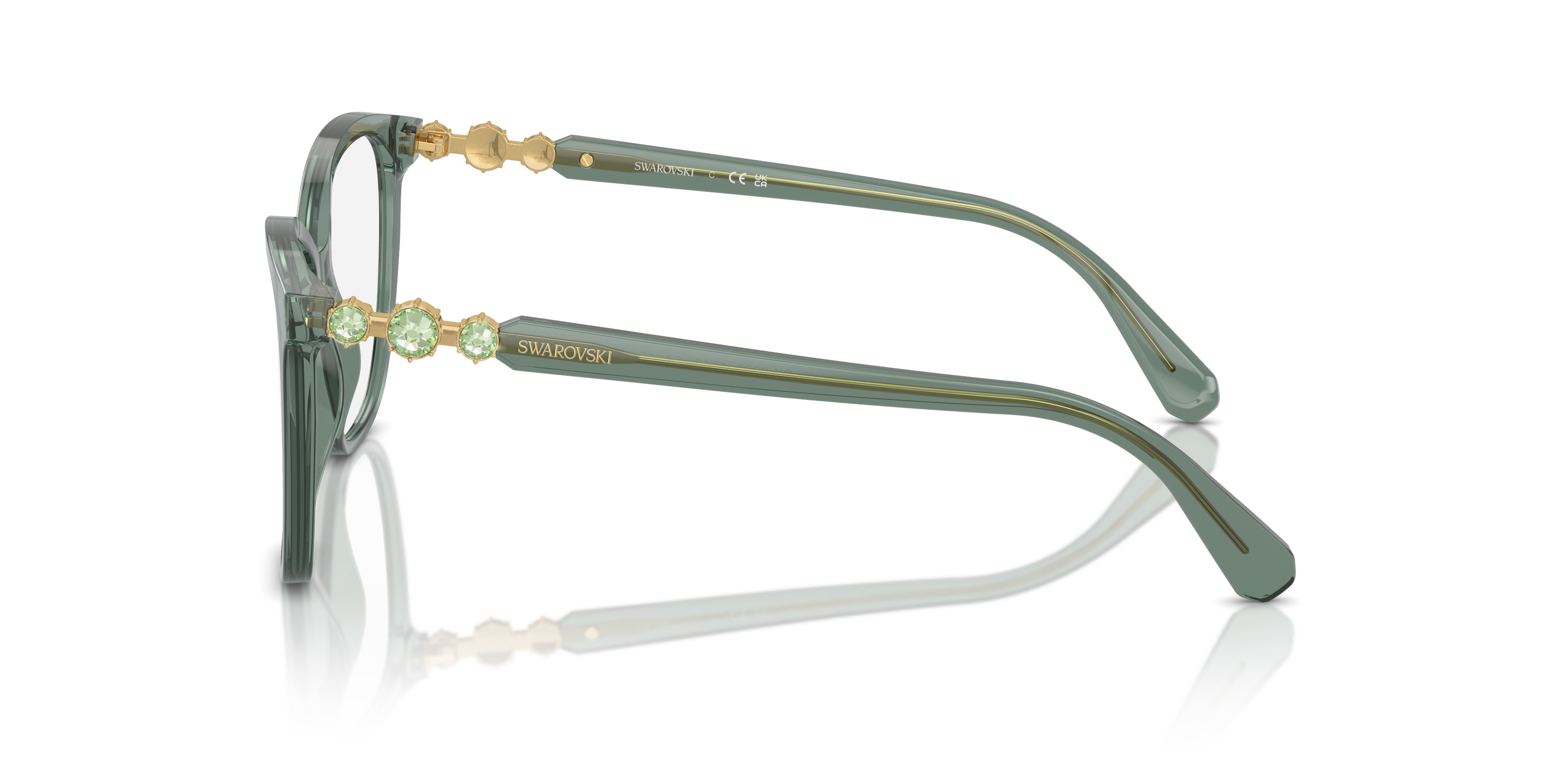 Swarovski Eyeglasses SK2020 TRANSPARENT GREEN