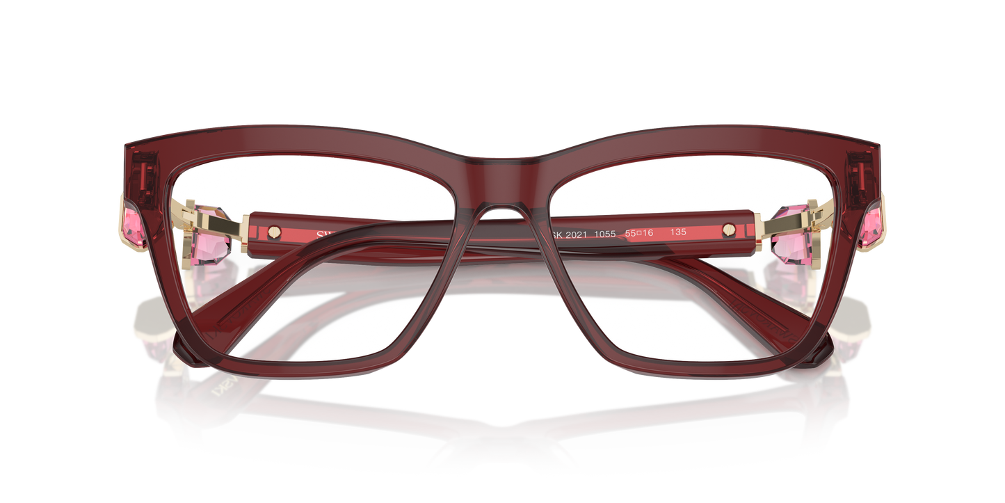 Swarovski Eyeglasses SK2021 TRASPARENT BURGUNDY