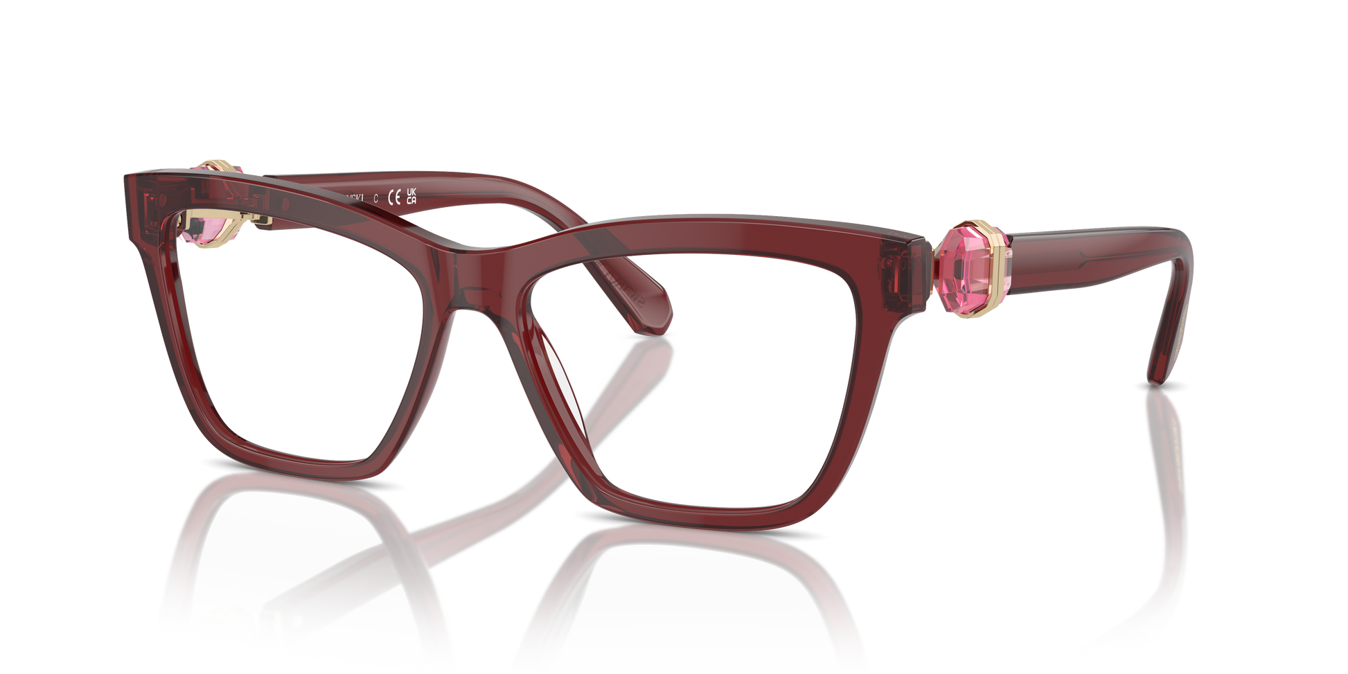 Swarovski Eyeglasses SK2021 TRASPARENT BURGUNDY