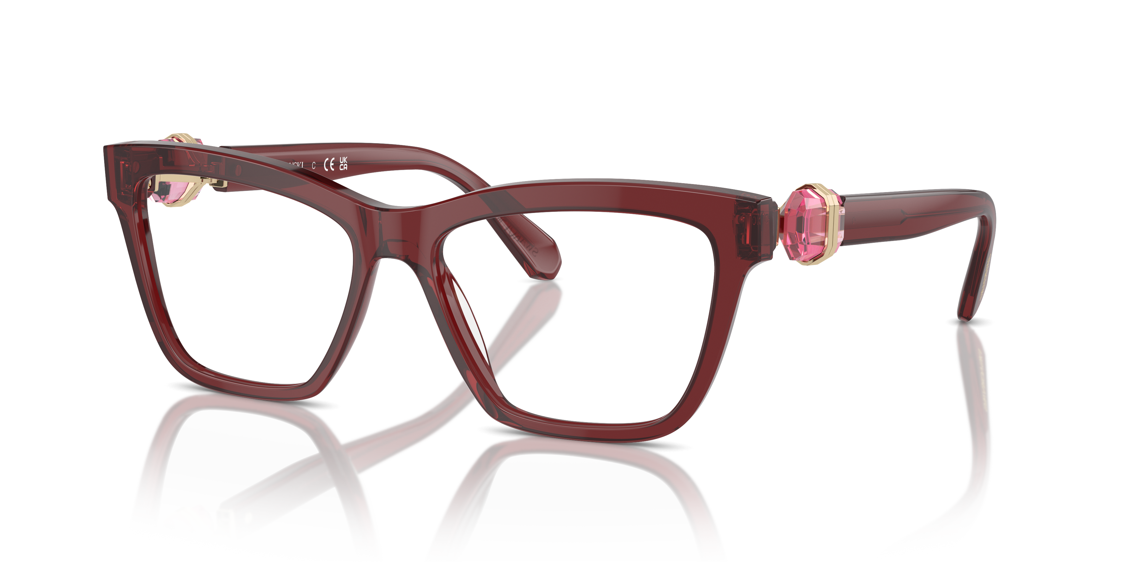 Swarovski Eyeglasses SK2021 TRASPARENT BURGUNDY