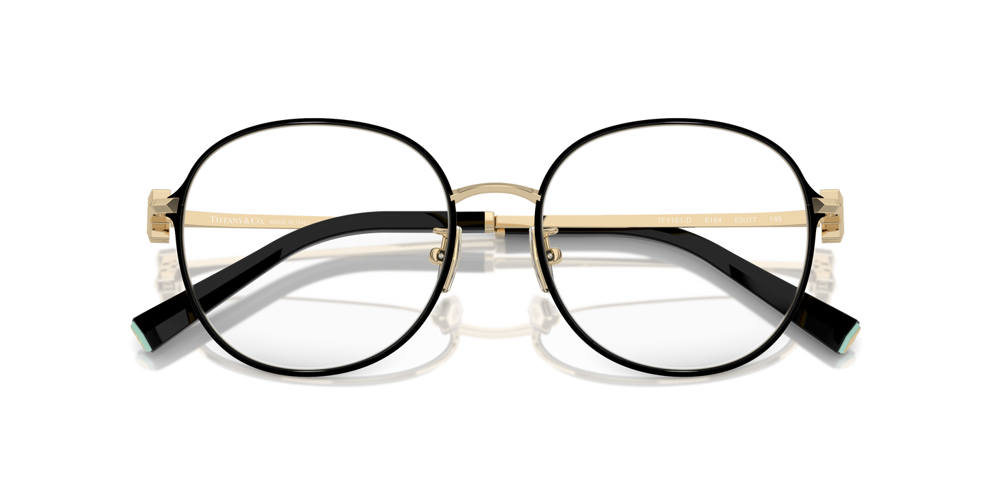 Tiffany Eyeglasses TF1161D BLACK ON PALE GOLD