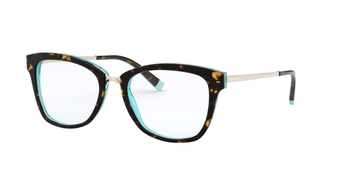 Tiffany Eyeglasses TF2186 HAVANA ON CRYSTAL TIFFANY BLUE