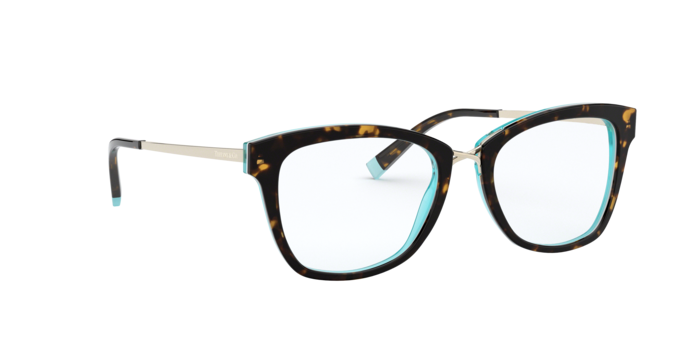 Tiffany Eyeglasses TF2186 HAVANA ON CRYSTAL TIFFANY BLUE
