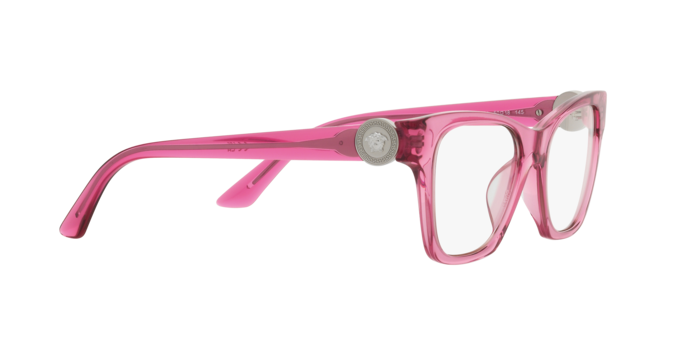 Versace VE3341U 5421 Rosa Trasparente Occhiali con Lenti Demo