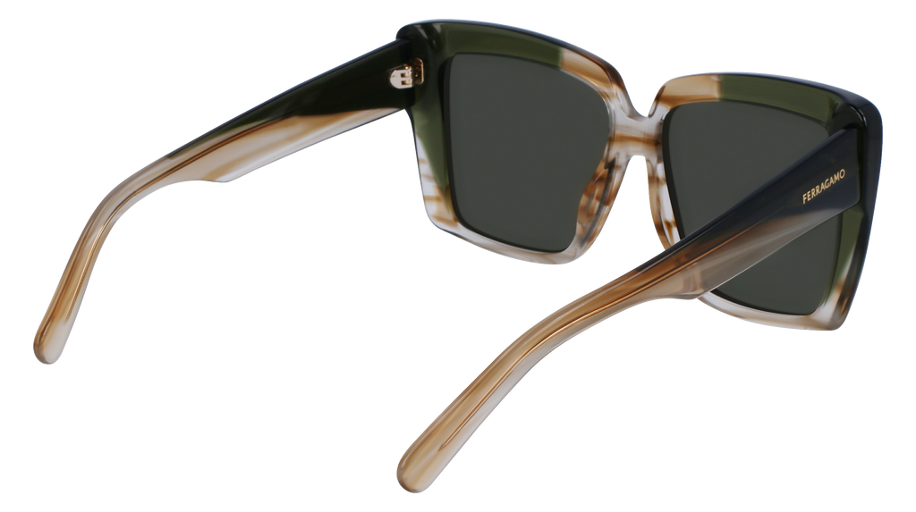 NEW!!! SALVATORE FERRAGAMO Sunglasses SF1060SN 263 Authentic Ferragamo SF1060SN 263 - Striped honey/khaki Sunglasses  main image 3