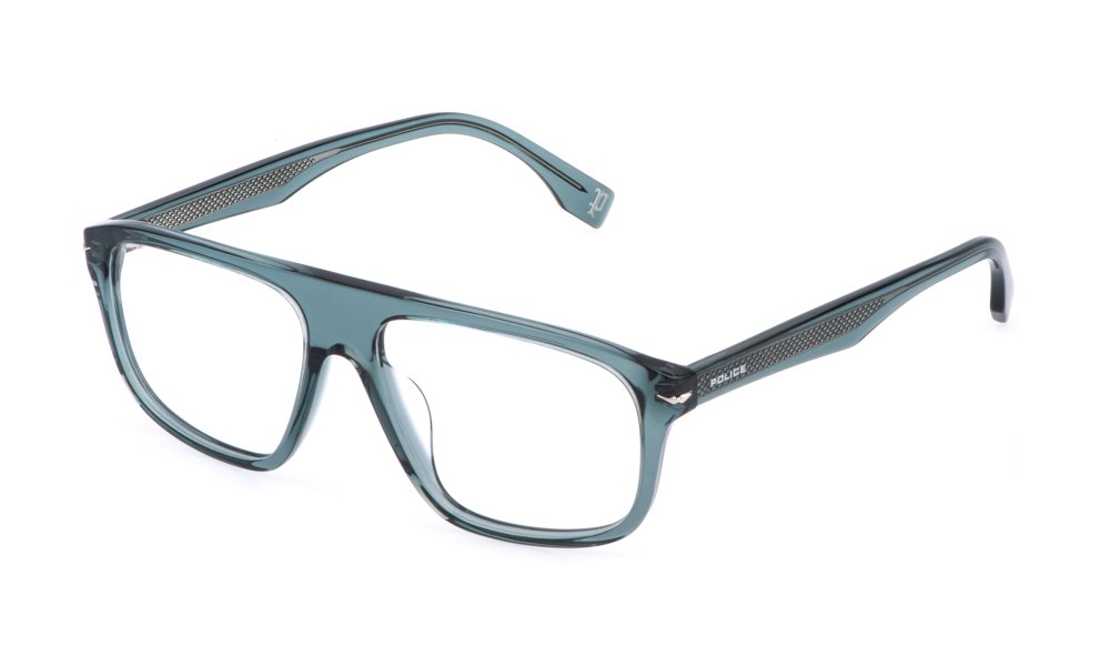 Police VPLQ65 0B37 Verde Petrolio Trasparente Lucido
