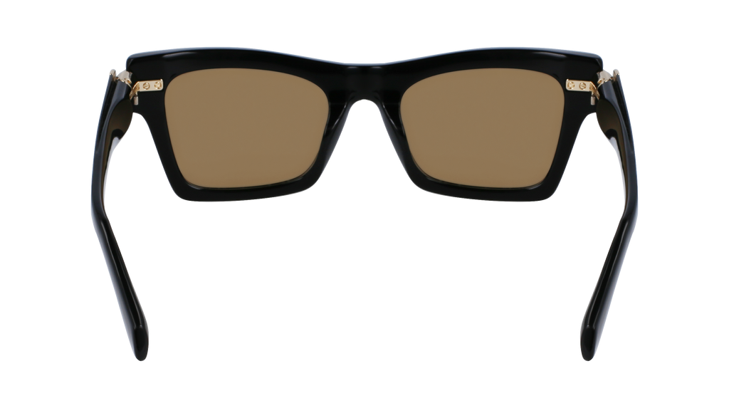 Salvatore Ferragamo SF2013S Black Gold Square Brown Lens 52 mm Sunglasses NIB Ferragamo SF2013S Square Sunglasses | Fashion Eyewear US main image 3