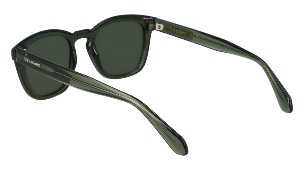 Ferragamo SF2040SE 320 - Transparent khaki Sunglasses | LookerOnline