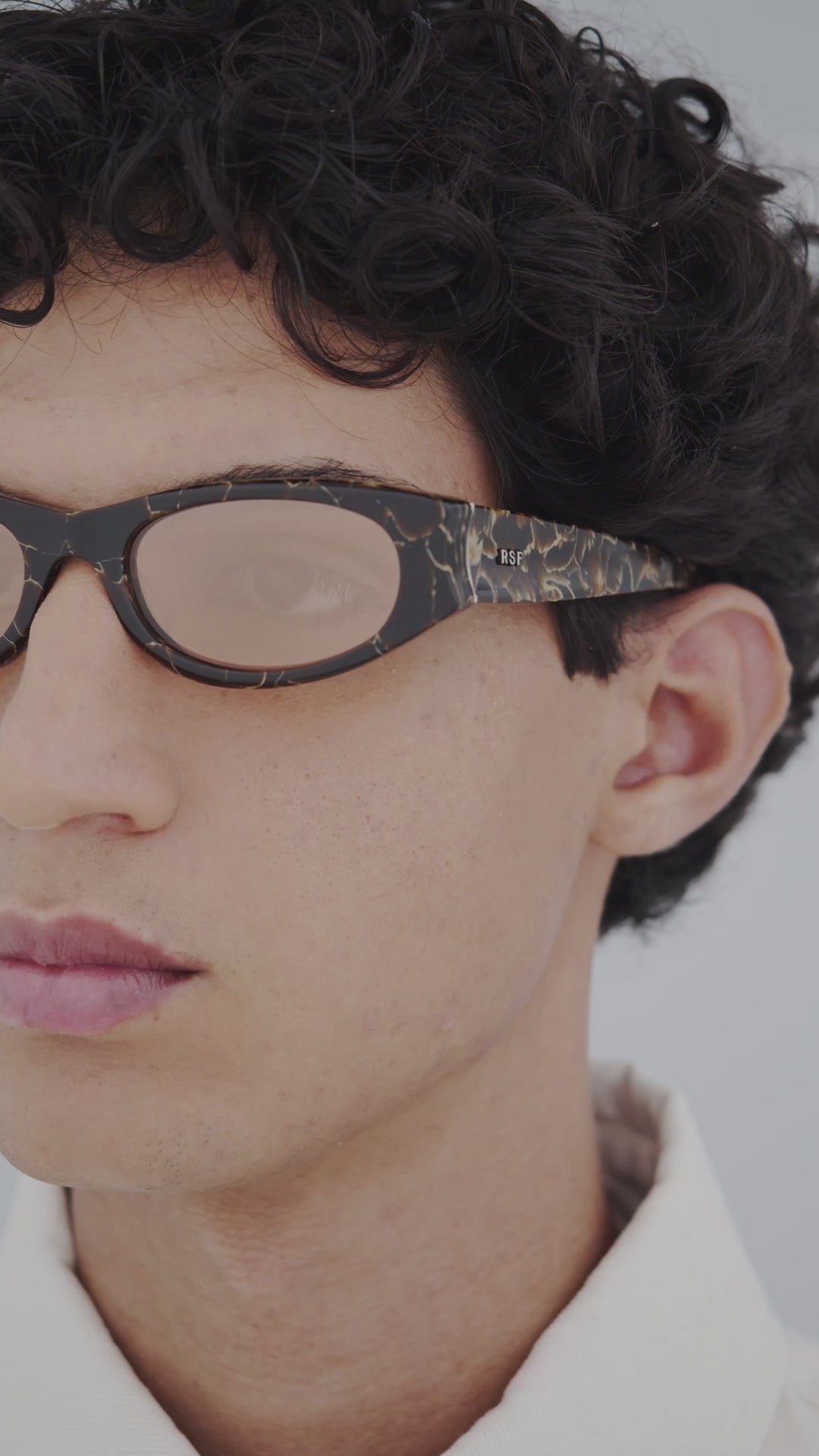 Load video: RetroSuperFuture Razzo Brown Marble