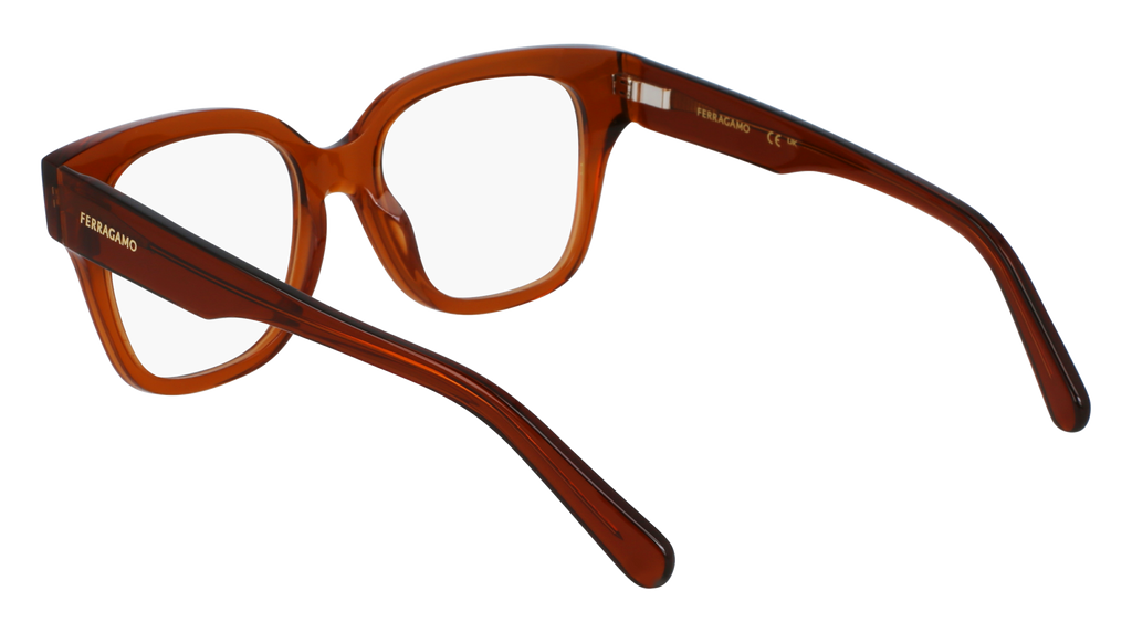 Ferragamo SF2952N 261 - Transparent caramel Eyeglasses | LookerOnline