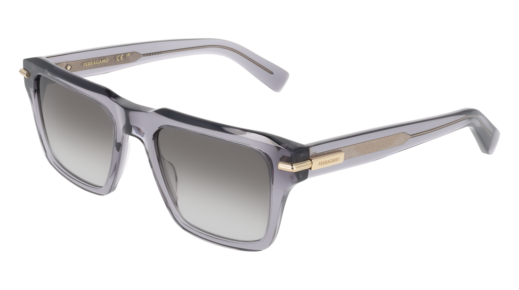 Ferragamo SF2078SLBI 20 - Transparent grey Sunglasses | LookerOnline