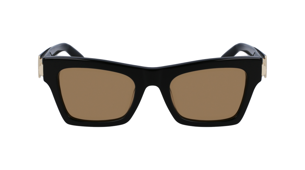 Salvatore Ferragamo SF2013S Black Gold Square Brown Lens 52 mm Sunglasses NIB Ferragamo SF2013S Square Sunglasses | Fashion Eyewear US main image 2