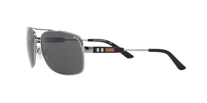 Guess Black Aviator Sunglasses Burberry BE3074 100387 Gunmetal