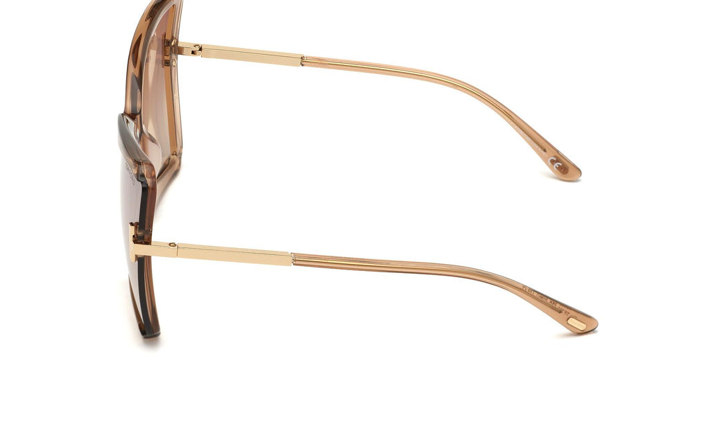 Tom Ford Gia FT0766 57G Sunglasses Gold Butterfly Frame, Brown Lenses Tom Ford® FT0766 Gia Square Sunglasses - EuroOptica main image 4