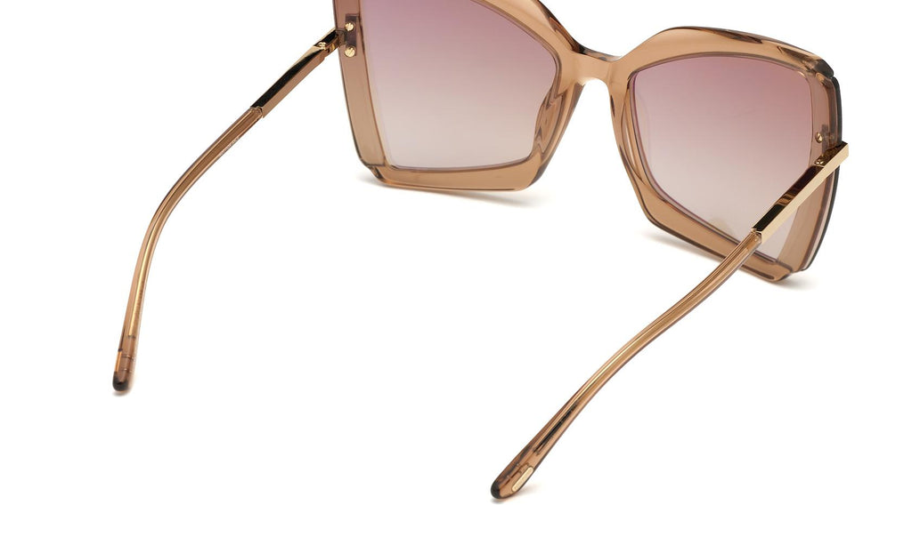 Tom Ford Gia FT0766 57G Sunglasses Gold Butterfly Frame, Brown Lenses Tom Ford® FT0766 Gia Square Sunglasses - EuroOptica main image 2