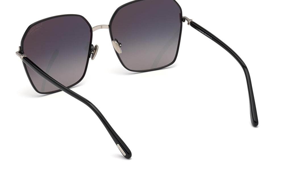 Tom Ford FT0839 01D Claudia02 Polarized Sunglasses Shiny Black Square Frame Tom Ford Claudia-02 FT0839 01D - Sunglasses for Woman  main image 2