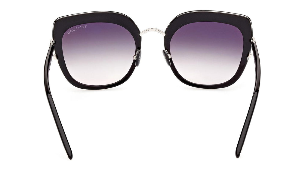 Tom Ford Virginia FT0945 05B Sunglasses Black Cat Eye Frame, Smoke Lenses Tom Ford TF237 Snowdon Sunglasses 05B Black/Havana 52mm  main image 2