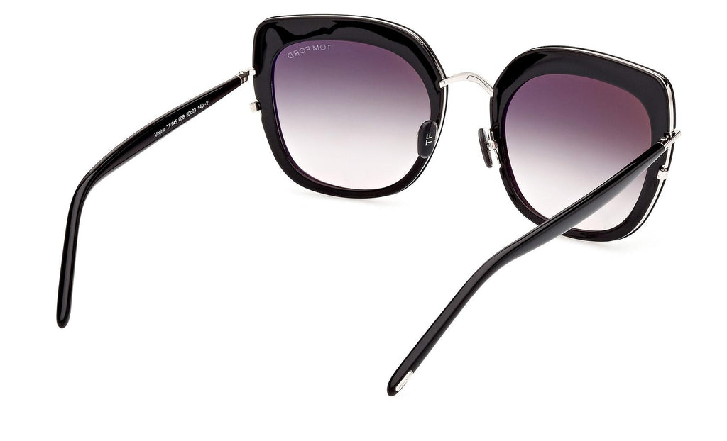 NEW TOM FORD VIRGINIA TF945 05B WOMEN BLACK SUNGLASSES TOM FORD FT0945/S Amazon.com: Sunglasses Tom Ford FT 0945 Virginia 01B Shiny  main image 4