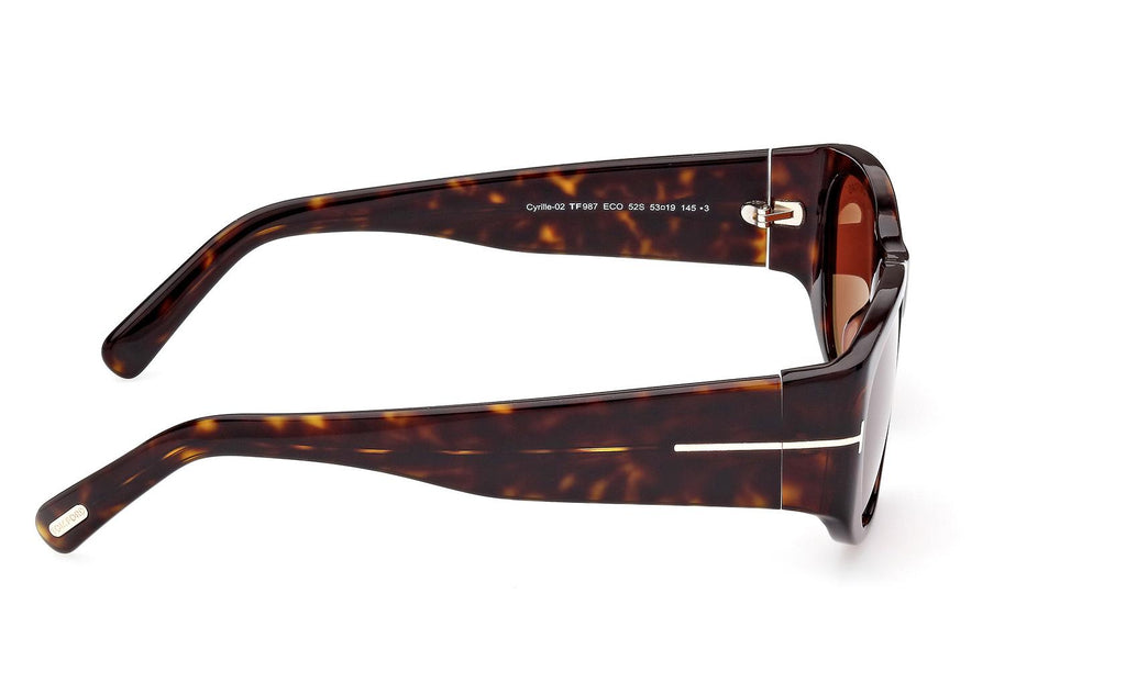 New Tom Ford Cyrille frames Tom Ford Cyrille-02 Sunglasses FT0987 01A Shiny Black - eye  main image 4