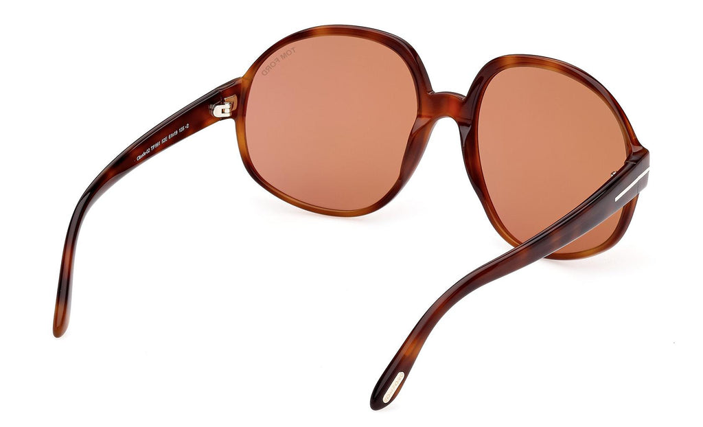 TOM FORD DARK HAVANA CLAUDE SUNGLASSES TF991 TOM FORD NEW TOM FORD CLAUDE-02 TF991 52F WOMEN SUNGLASSES  main image 2