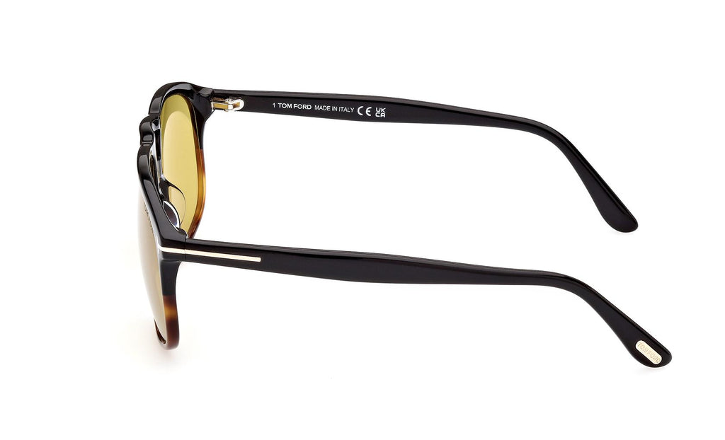 NEW Tom Ford FT1000/S 05E PIERRE-02 Black Brown Square Unisex Sunglasses Tom Ford Edward-02 Sunglasses FT1002 01J Shiny Black - eye  main image 3