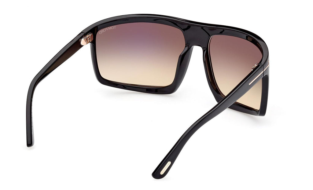 NEW TOM FORD TF1066 02L UNISEX MASK SUNGLASSES TOM FORD FT1066/S 02L NEW Tom Ford FT1066 Clint Oversized Mask in Black main image 4