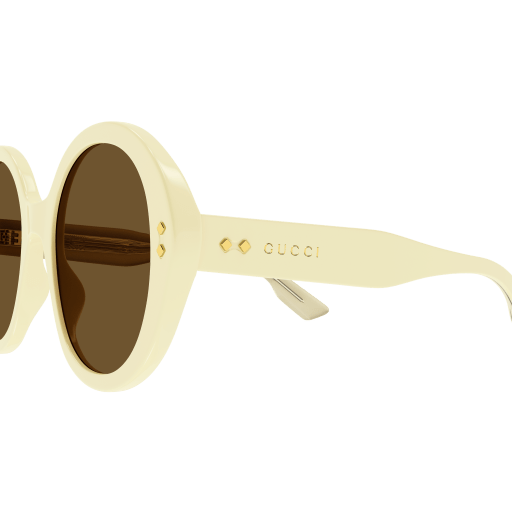 New ✨ Authentic Gucci GG1081S 004 Round Sunglasses – Yellow Frame with Brown Len New ✨ Authentic Gucci GG1081S 004 Round Sunglasses – Yellow  main image 3