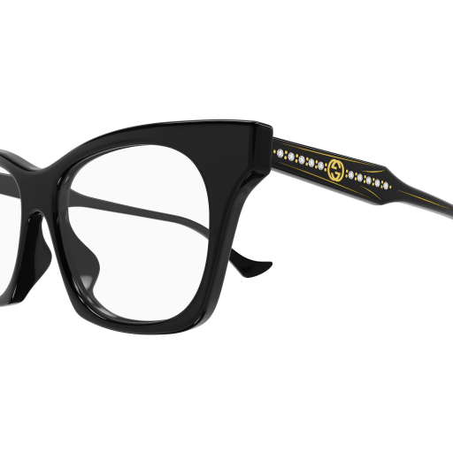 Gucci GG1299O 001 Black Eyeglasses for Woman | LookerOnline