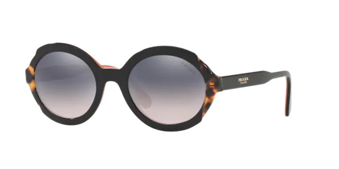Prada Sunglasses Heritage PR 17US 5ZWGR0 Top Black Pink Medium