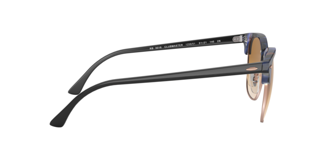 Ray Ban Clubmaster RB3016 125651 Brown Blue Sunglasses for Men and Women LookerOnline