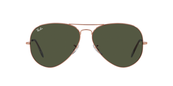 Ray Ban RB3025 Aviator Large Metal Sunglasses - 920231 Rose Gold/Green