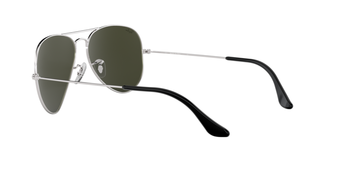 Ray Ban Men s Mirrored Aviator Sunglasses Silver Frame Crystal Grey Lens