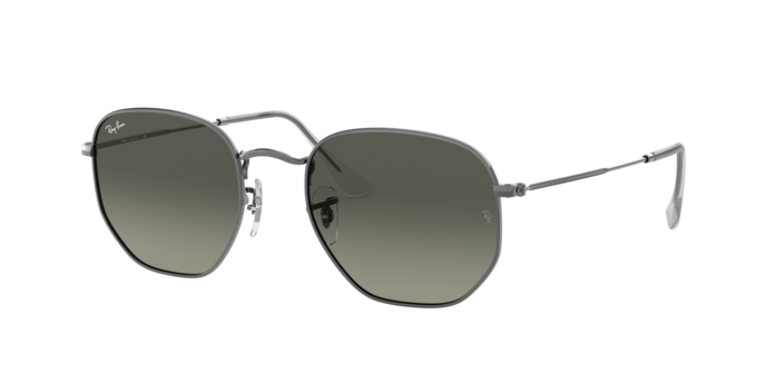 Ray-Ban Hexagonal RB3548N 004/71 Gunmetal Sunglasses for Men and