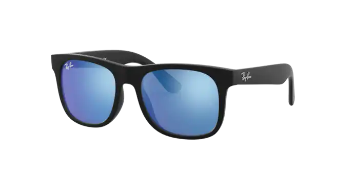 Ray-Ban RJ9069S JUNIOR JUSTIN 702855 - GOMMA NERO - Specchio blu