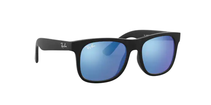 Ray-Ban RJ9069S JUNIOR JUSTIN 702855 - GOMMA NERO - Specchio blu