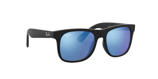 Ray-Ban RJ9069S JUNIOR JUSTIN 702855 - GOMMA NERO - Specchio blu