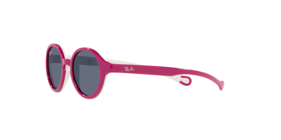 Ray-Ban RJ9075S 710187 - FUXIA SU GOMMA CREMA - Grigio Scuro