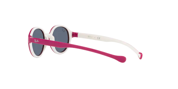 Ray-Ban RJ9075S 710187 - FUXIA SU GOMMA CREMA - Grigio Scuro