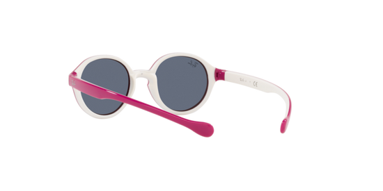 Ray-Ban RJ9075S 710187 - FUXIA SU GOMMA CREMA - Grigio Scuro