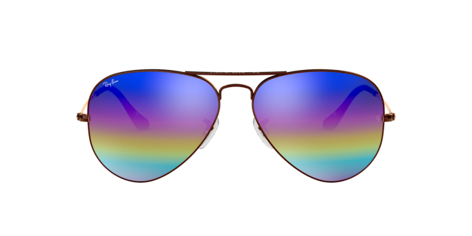 ASOS DESIGN aviator sunglasses in black with rainbow lens | ASOS
