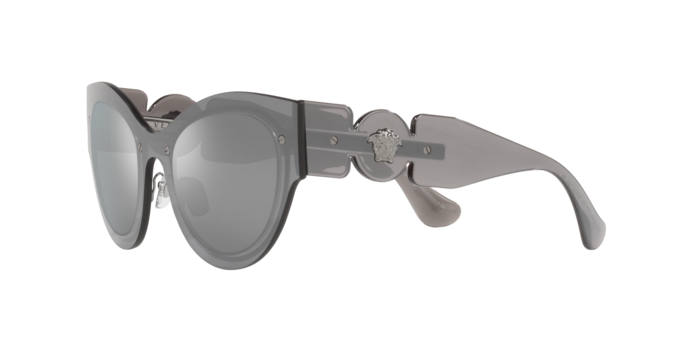 Versace Sunglasses VE2234 TRANSPARENT GREY MIRROR SILVER