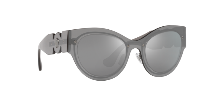 Versace Sunglasses VE2234 TRANSPARENT GREY MIRROR SILVER