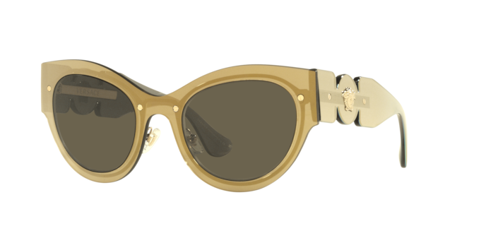 Versace Sunglasses VE2234 TRANSPARENT BROWN MIRROR GOLD