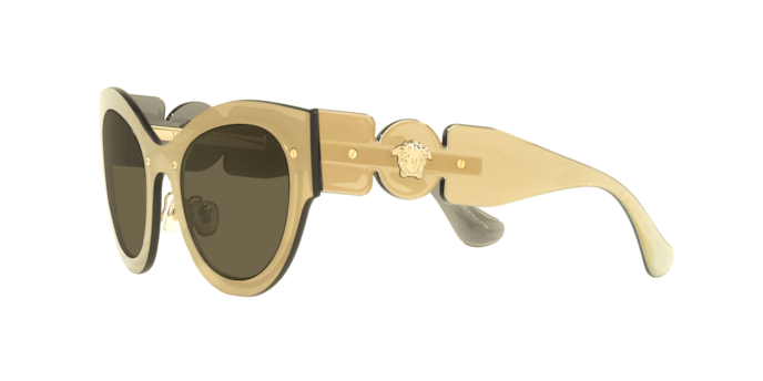 Versace Sunglasses VE2234 TRANSPARENT BROWN MIRROR GOLD