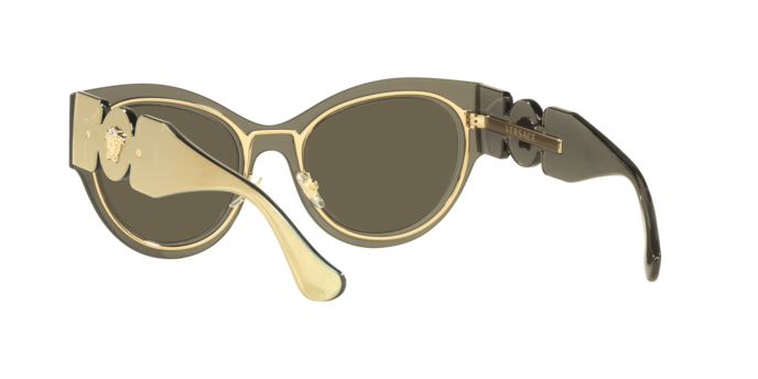 Versace Sunglasses VE2234 TRANSPARENT BROWN MIRROR GOLD