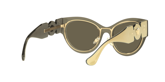 Versace Sunglasses VE2234 TRANSPARENT BROWN MIRROR GOLD