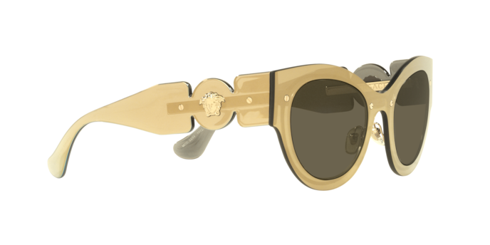 Versace Sunglasses VE2234 TRANSPARENT BROWN MIRROR GOLD