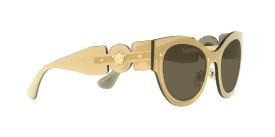 Versace Sunglasses VE2234 TRANSPARENT BROWN MIRROR GOLD