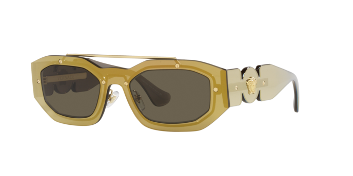 Versace Sunglasses VE2235 TRANSPARENT BROWN MIRROR GOLD